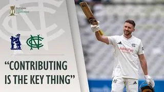 Thumbnail: "IT'S PLEASING TO PUT THE TEAM IN A STRONG POSITION" | Joe Clarke reflects on a masterful hundred