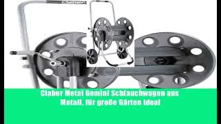 Thumbnail: Claber Metal Gemini Schlauchwagen aus Metall, für große Gärten ideal