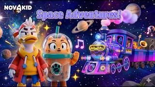 Thumbnail: Space Bus Adventure 🚀 | Learn English with Novakid | Educational Screen Time for Kids
