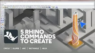 Thumbnail: Rhino Tutorials 3: How to Use Circle, Ellipse, Arc, Rectangle & Helix Command?