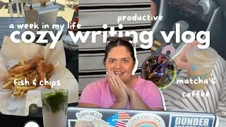 Thumbnail: planning content, writing my romance novel & questioning my page count ☁️ a cozy vlog