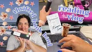 Thumbnail: a bookish week in my life 🌊 thrift haul, gym leg day & pride month reading