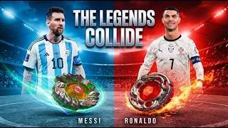 Thumbnail: RONALDO vs MESSI 😱🔥 | THE ULTIMATE BATTLE | Epic Beyblade Showdown