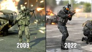 Thumbnail: Modern Warfare 2 (2009) vs MWII (2022) - AI Combat Comparison
