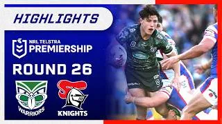Thumbnail: NRL Highlights: Warriors v Knights - Round 26 | NRL on Nine