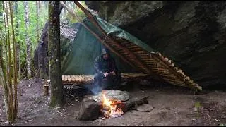 Thumbnail: Solo Overnight Bushcraft Camp — No Tent, No Sleeping Bag