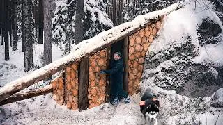 Thumbnail: Extreme Winter Shelter Build | Dugout in Deep Snow Bushcraft