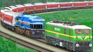 Thumbnail: WAG9 RESCUE WDP4 LHB RED EXPRESS TRAIN | BUMPY RAILROAD | Train Simulator | Railwork | NTG GAMING