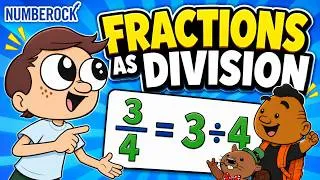Thumbnail: Fractions as Division Song | Numerator Divided by Denominator | 4th and 5th Grade Math