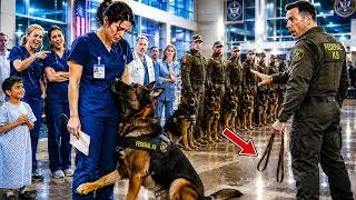 Thumbnail: They Bullied a Stuttering Nurse—Until a Federal Military K9 Broke Formation and Ran to Her Rescue