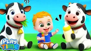Thumbnail: Lola The Baby Cow | Old Macdonald Animal Feeding Song | Nursery Rhymes and Kids songs