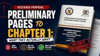 Thumbnail: PART 1: UHPAB Research Proposal New Guidelines | Preliminary Pages to Chapter 1 Explained