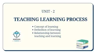 Thumbnail: UNIT 2 - CONCEPT OF LEARNING, RELATIONSHIP BETWEEN TEACHING AND LEARNING | NURSING LECTURES IN HINDI