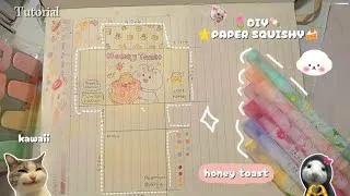 Thumbnail: DIY PAPER SQUISHY 🍰🍥🌟🍉 || Tutorial ✨🍡| Honey toast | kawaii💗 | Nusrat_official ♡