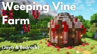 Thumbnail: WEEPING VINE FARM | Minecraft Tutorial | Java & Bedrock 26.2