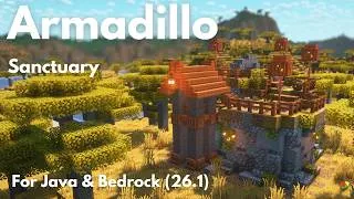 Thumbnail: ARMADILLO SANCTUARY | Minecraft Tutorial | Java & Bedrock 26.2