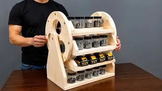 Thumbnail: How to make a 8-Tier Rotating Tool Organizer | DIY Tool Box
