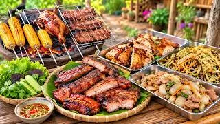 Thumbnail: Outdoor Cooking | Grilled Pork And Duck In Our Garden With Family