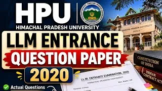 Thumbnail: HPU LLM ENTRANCE QUESTION PAPER 2020 