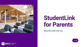 Thumbnail: StudentLink For Parents: What We CAN Tell You [Fall 2021]