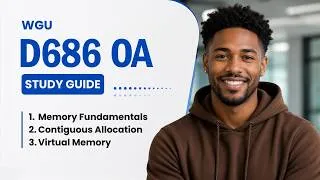 Thumbnail: WGU D686 OA Study Guide | Domain 04 - Memory and Virtual Memory Walkthrough