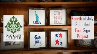 Thumbnail: DIY Fourth of July Decor | Fourth of July Stenciled Four Sign Project | Oak Lane Studio