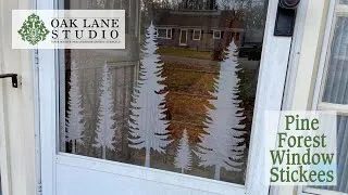 Thumbnail: Pine Forest Window Stickees | Oak Lane Studio