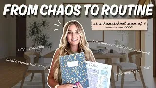 Thumbnail: HOW TO CREATE A ROUTINE THAT ACTUALLY WORKS! | HOMESCHOOL MOM ROUTINE | HOMESCHOOL ROUTINE