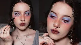 Thumbnail: magical blue and pink makeup ⋆.ೃ࿔*:･