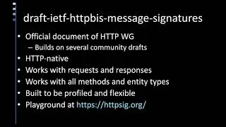 Thumbnail: HTTP Signatures for OAuth 2