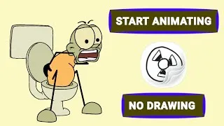 Thumbnail: FlipaClip Tutorial for Beginners: Create Rico Animation Running Stomach Toilet Scene (No Drawing)
