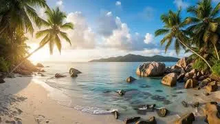 Thumbnail: Peaceful Seaside Morning ☀️🌊 | Ocean Waves & Birdsongs for Meditation & Sleep