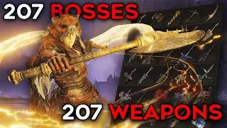 Thumbnail: Beating ALL 207 Elden Ring (+DLC) Bosses With a Different Weapon
