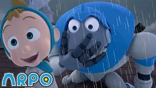 Thumbnail: Rainy Day Rampage! ⛈️ | Funny Adventures | Arpo Kids Cartoons