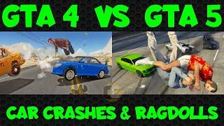 Thumbnail: GTA 4 vs GTA 5 CAR CRASHES and RAGDOLL PHYSICS Will Blow Your Mind!