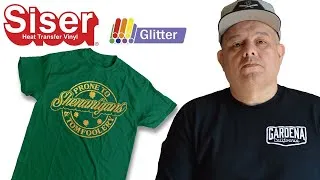 Thumbnail: Siser Glitter Heat Transfer Vinyl and designing a Saint Patrick's Day tshirt.