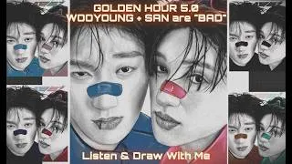 Thumbnail: Drawing ATEEZ Wooyoung & San - Procreate Art Timelapse (Golden Hour Part.5) 최산