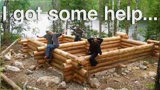 Thumbnail: ME AND MY FRIENDS BUILD AN ISLAND LOG CABIN!