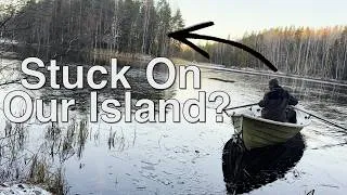 Thumbnail: Lake Freezes Around Us While We Build A Log Cabin On Our Island Ep.14