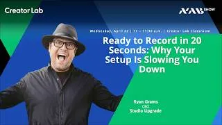 Thumbnail: Ready to Record in 20 Seconds: Why Your Setup Is Slowing You DownI | NAB Show 2026 Live