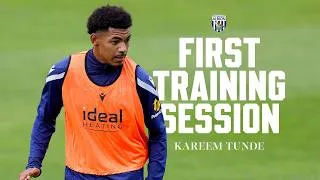 Thumbnail: Smiles 😁 Graft 💪 Forward thinking ⏩🤔 | A first look at Kareem Tunde in Albion training 💨