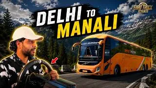 Thumbnail: Delhi to Manali Bus Journey 😱 | Laxmi Holidays Volvo 9600 | ETS 2 Realistic Roleplay #ets2