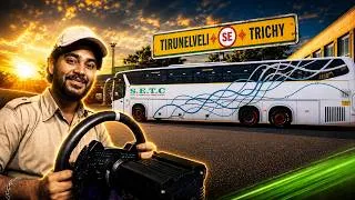 Thumbnail: HEAVY DRIVER in Tamil Nadu! 🚌 Tirunelveli to Trichy Real Bus Drive 🔥 ETS2 #ets2