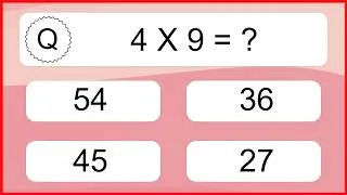 Thumbnail: 20 Multiplication Quiz Exercises for Kids
