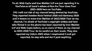 Thumbnail: Don't Post Iron Maiden - Run For Your Lives Tour (2025-2026)