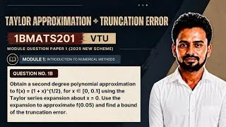 Thumbnail: Don't Miss This! Taylor Approximation & Truncation Error for VTU Exams