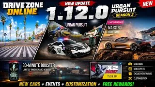 Thumbnail: Drive Zone Online 1.12.0 UPDATE 🔥 New Cars, Urban Pursuit 2 & FREE Rewards! 😱 NAAH GAMING 