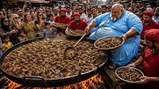 Thumbnail: UNBELIEVABLE SULEMANI BEEF LIVER! 😱 Pakistan's Biggest Iron Tawa Street Food