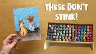 Thumbnail: First time trying Alcohol Markers 😽 Arrtx Oros 90B
