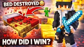 Thumbnail: My Bed Broke… But I Still Won 😳 | Minecraft Bedwars Mobile